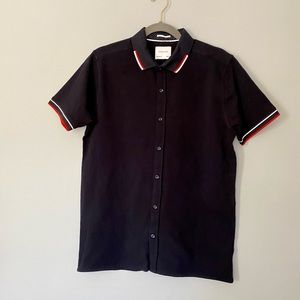 Ricky & Micky Navy button up polo